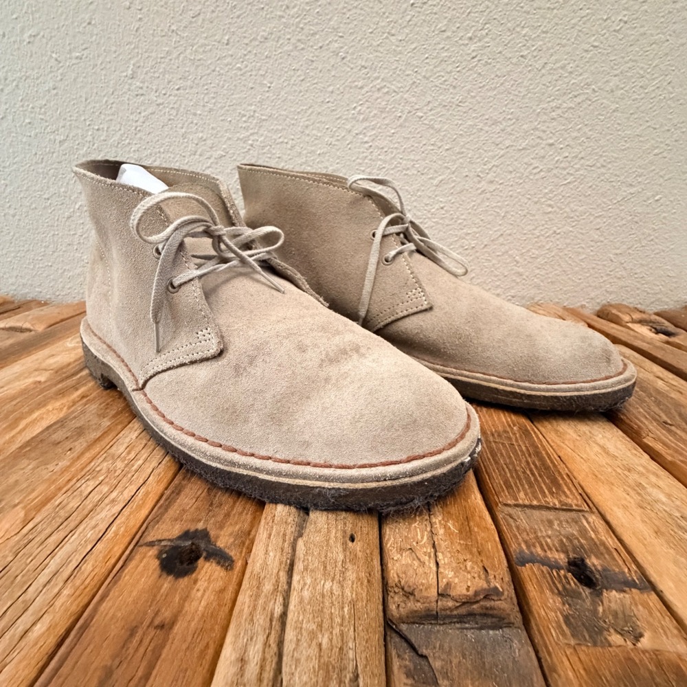 Clarks Desert Boot Chukka Sand Suede Crepe Sole Tan Mens Classic